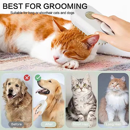 Brosse de Massage Électrique 3 en 1  pour Chat et Chien